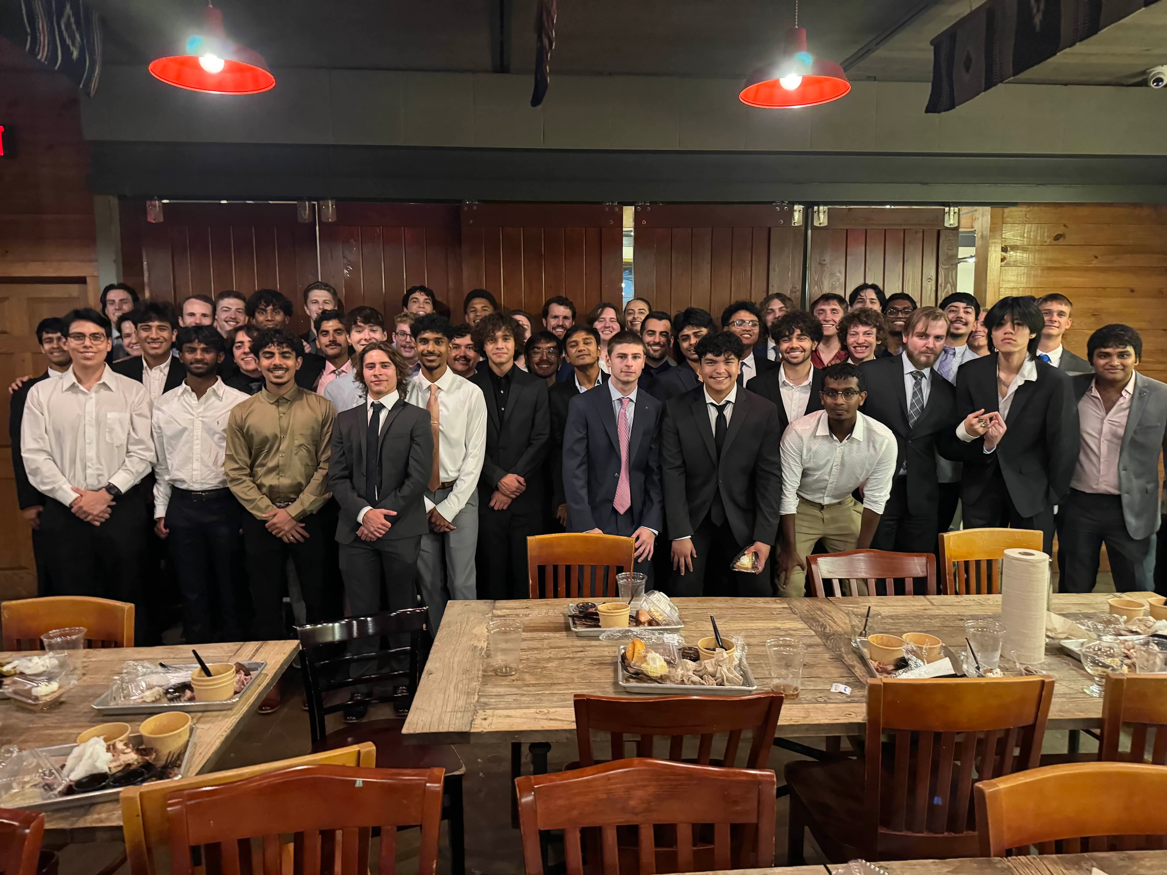 FIJI brothers at a formal dinner event